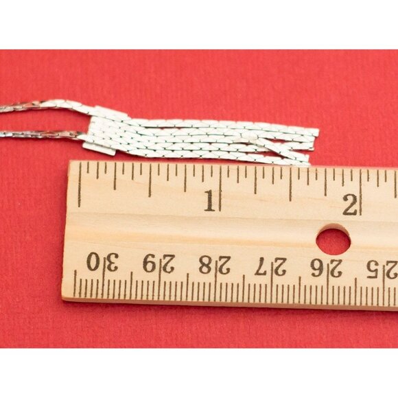 Vintage silver chain tassel necklace minimal dainty 18 Inch by Avon - F7 - Picture 4 of 4
